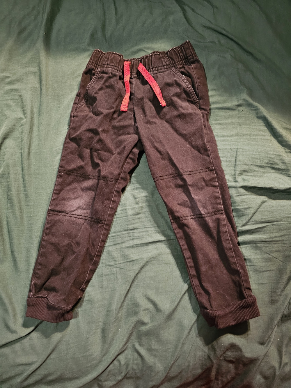 wonder nation Black Joggers with Red Drawstring
